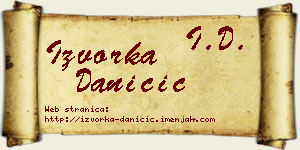Izvorka Daničić vizit kartica